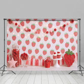 Aperturee - Aperturee Strawberry Wall Lights Sweet Cake Smash Backdrop